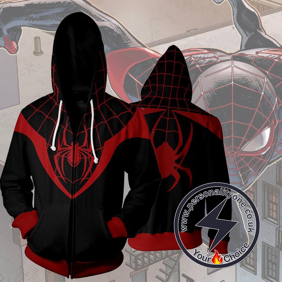 ULTIMATE SPIDER-MAN MILES MORALES Hoodies - ZIP UP - SPIDERMAN 3D